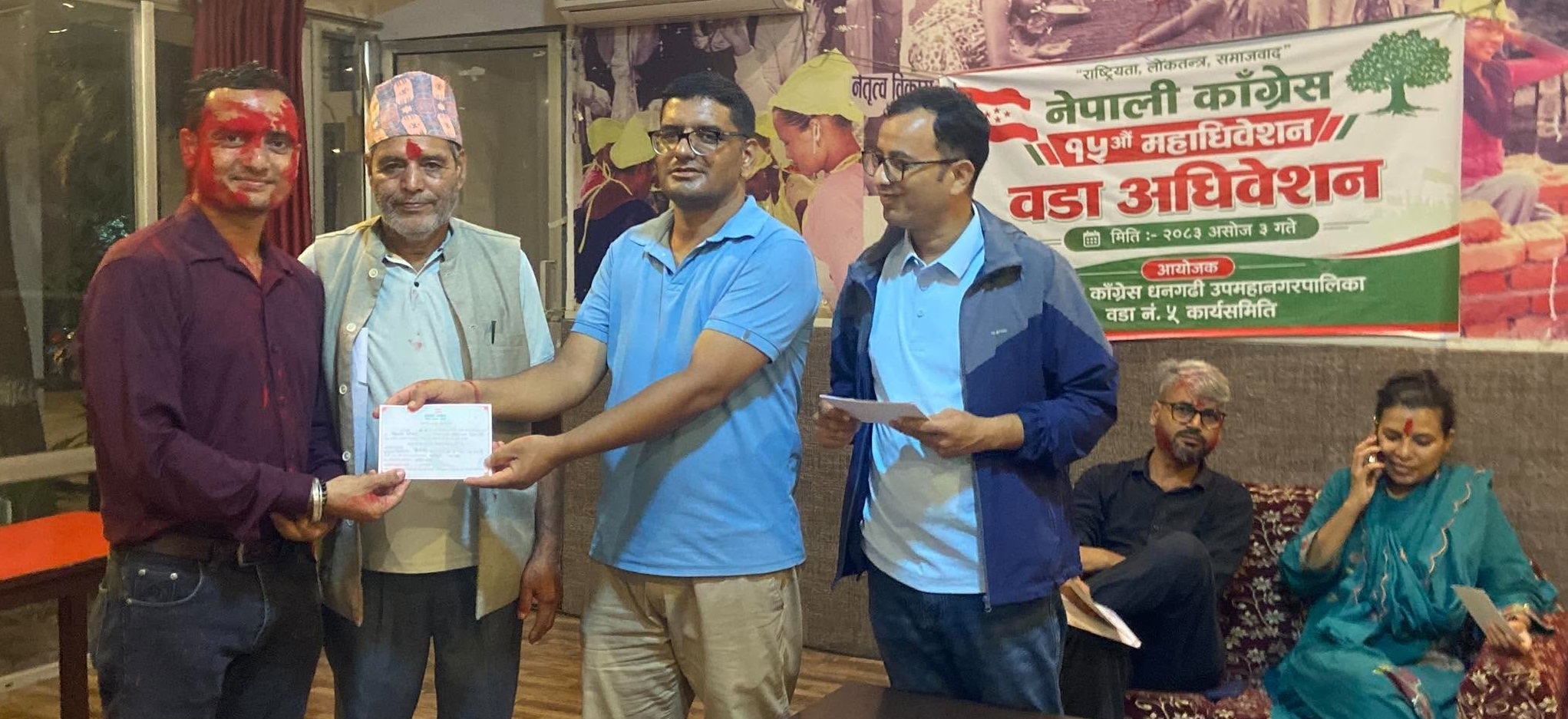 धनगढी–५ कांग्रेस सभापतिमा केशव ओझा निर्विरोध